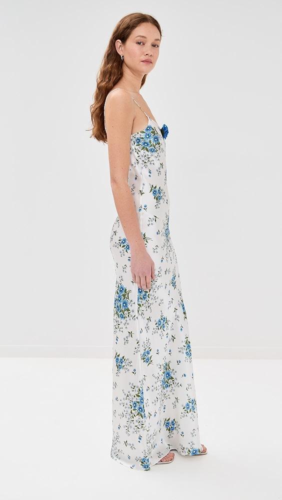 Rodarte Daisy Silk Slip Dress with Rose | Shopbop Product Image