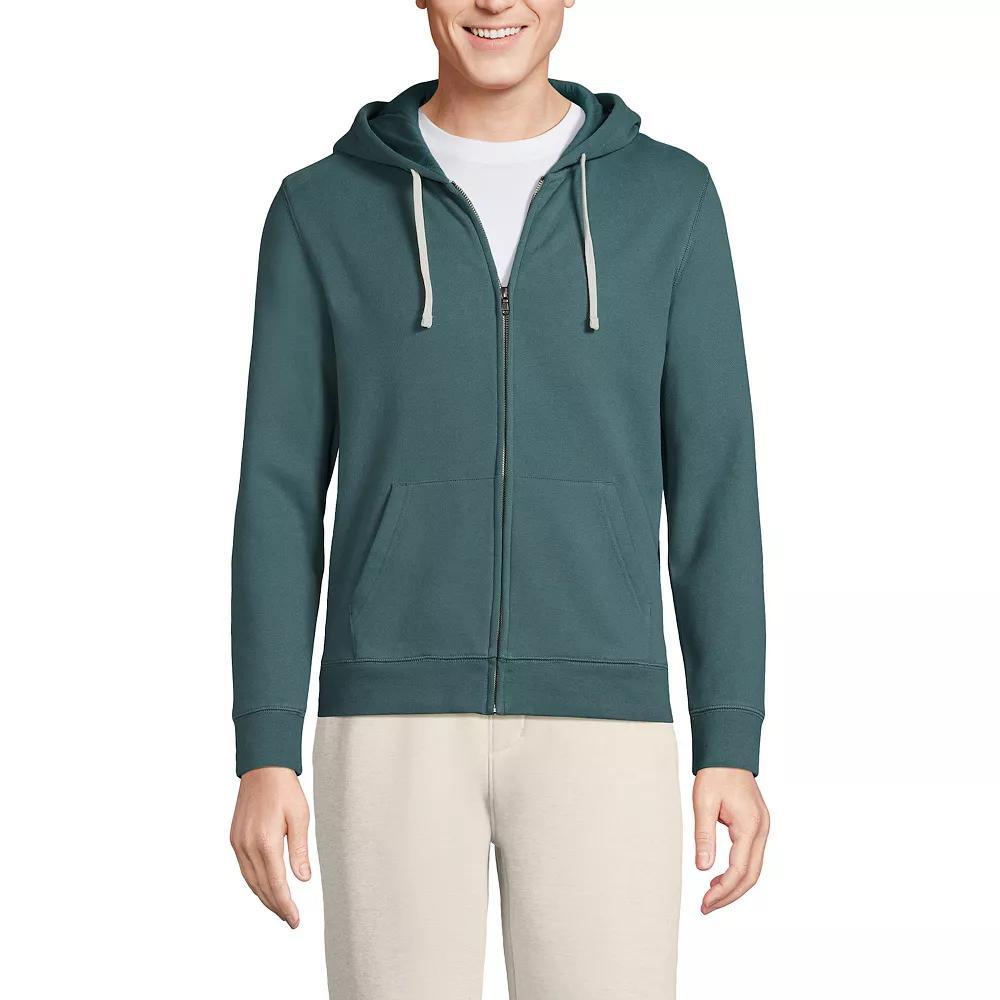 Lands' End Tall Serious Sweats Long Sleeve Full-Zip Hoodie, Men's, Size: XXL Tall, Dark Grey Heather Product Image