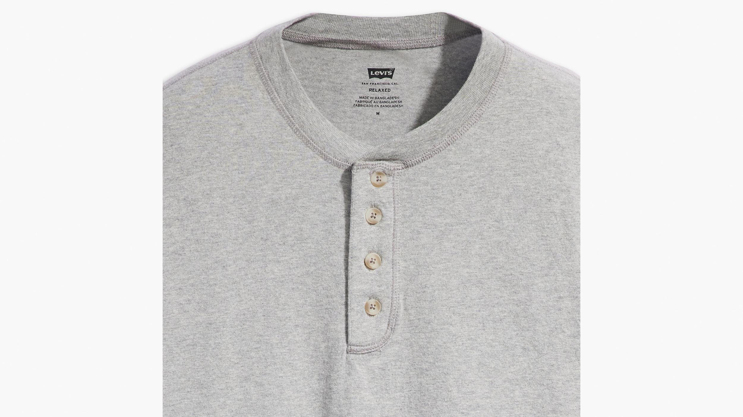 Short Sleeve Four Button Henley Product Image