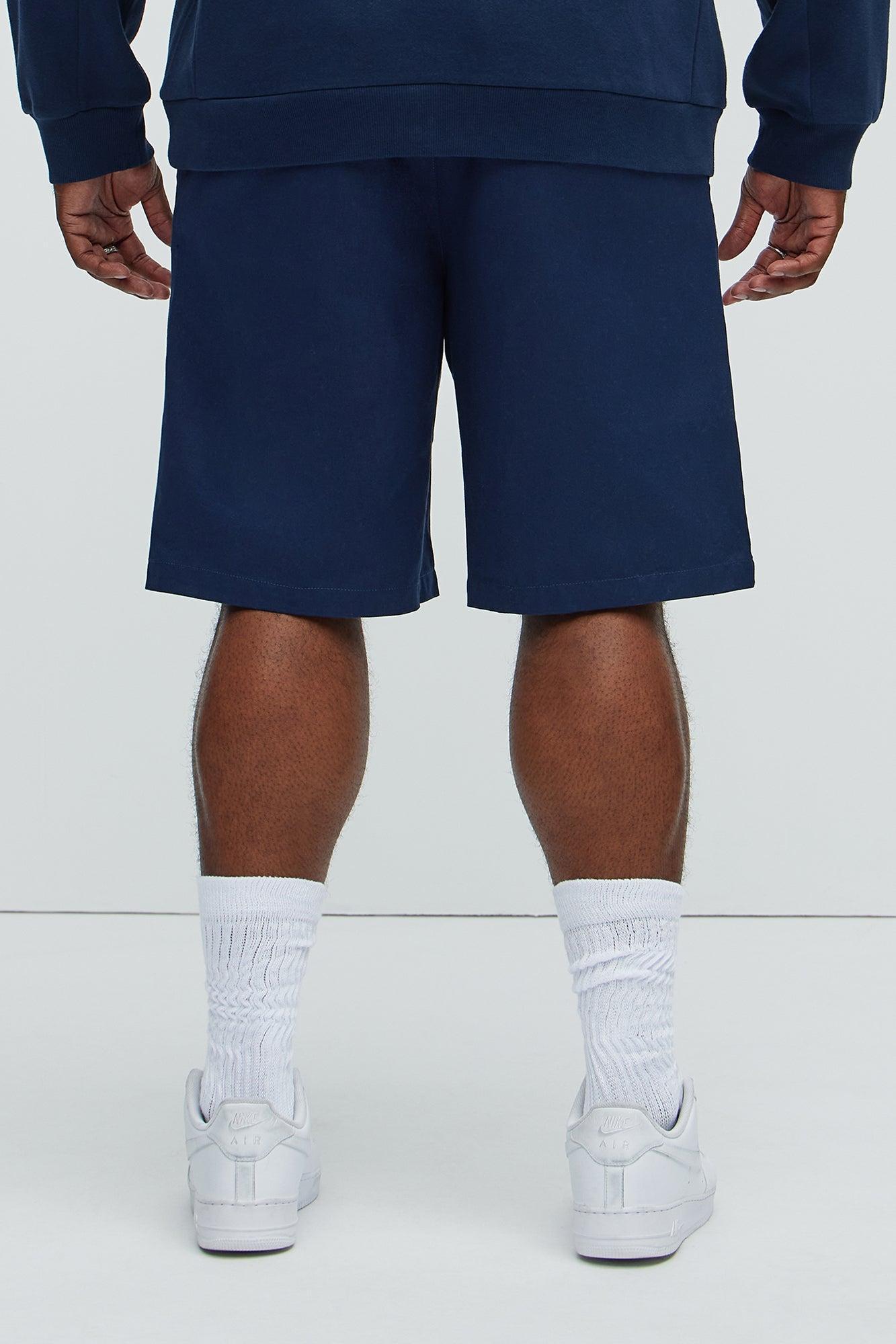 Mickies Straight Work Shorts - Navy Product Image