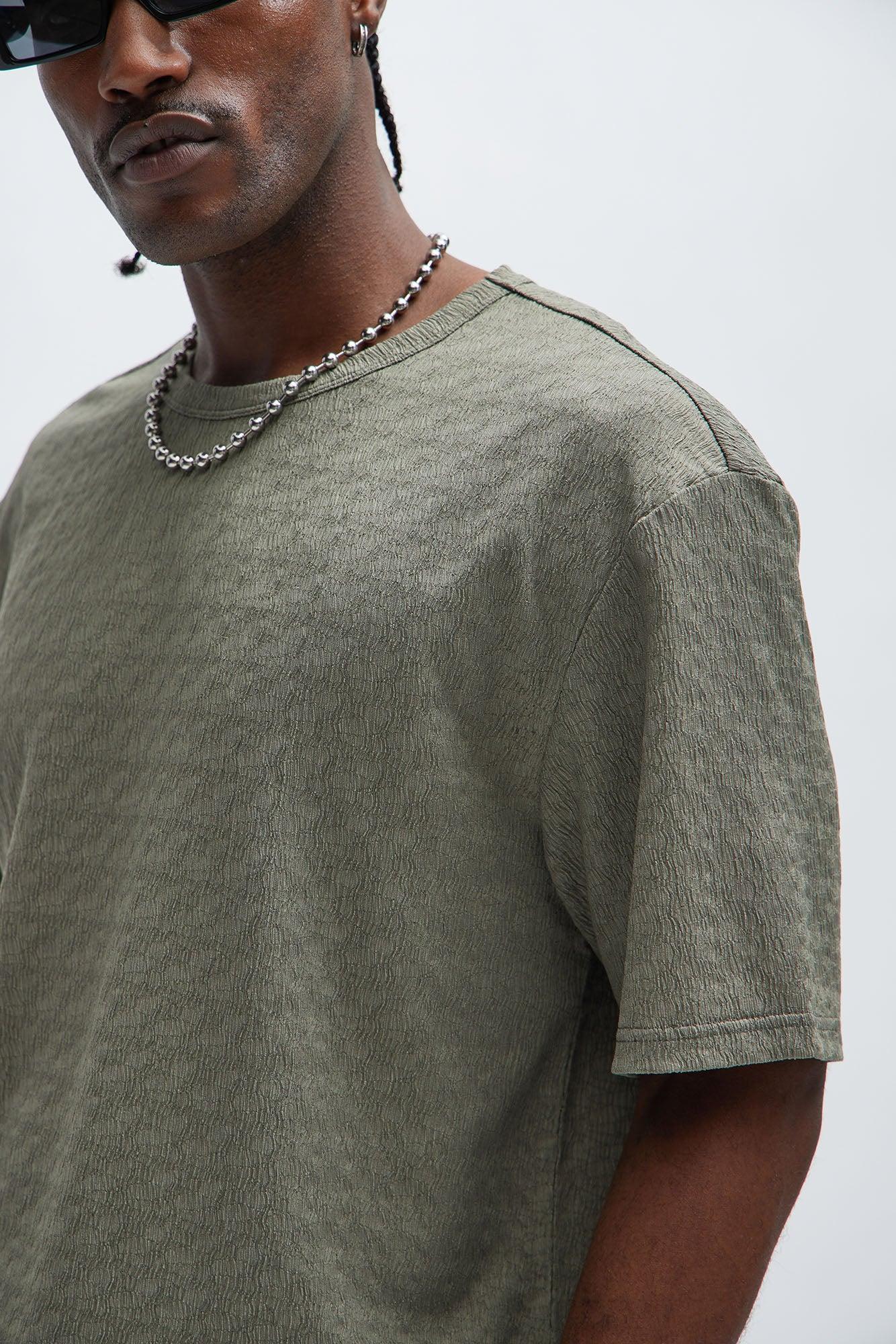 Reign Textured Relaxed Tee - Olive Product Image