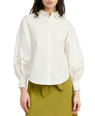 En Saison Womens Quinton Cotton Long-Sleeve Shirt Product Image