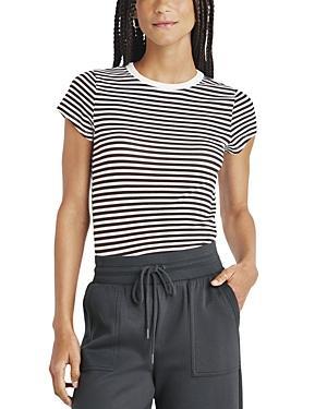Splendid Candice Short Sleeve Crew Stripe) Women's Clothing Product Image