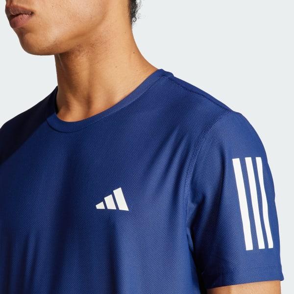 Mens adidas Own The Run Short Sleeve Tee Aurora Red Product Image