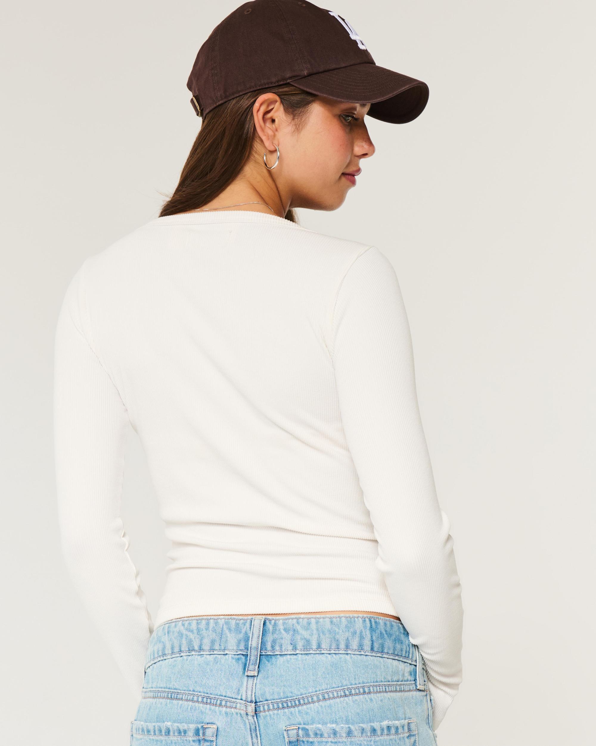 Cozy Ribbed Seamless Fabric Henley Product Image