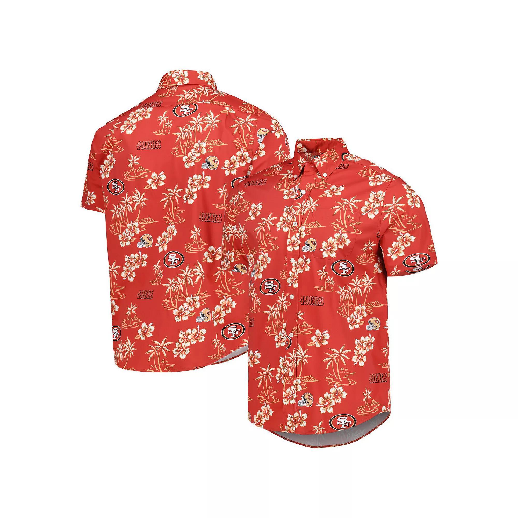 Men's Reyn Spooner Scarlet San Francisco 49ers Kekai Button-Up Shirt, Size: Small, Red Product Image
