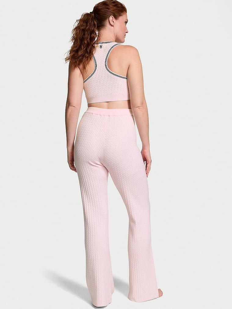 Luxe Cable-Knit Flare Lounge Pants Product Image