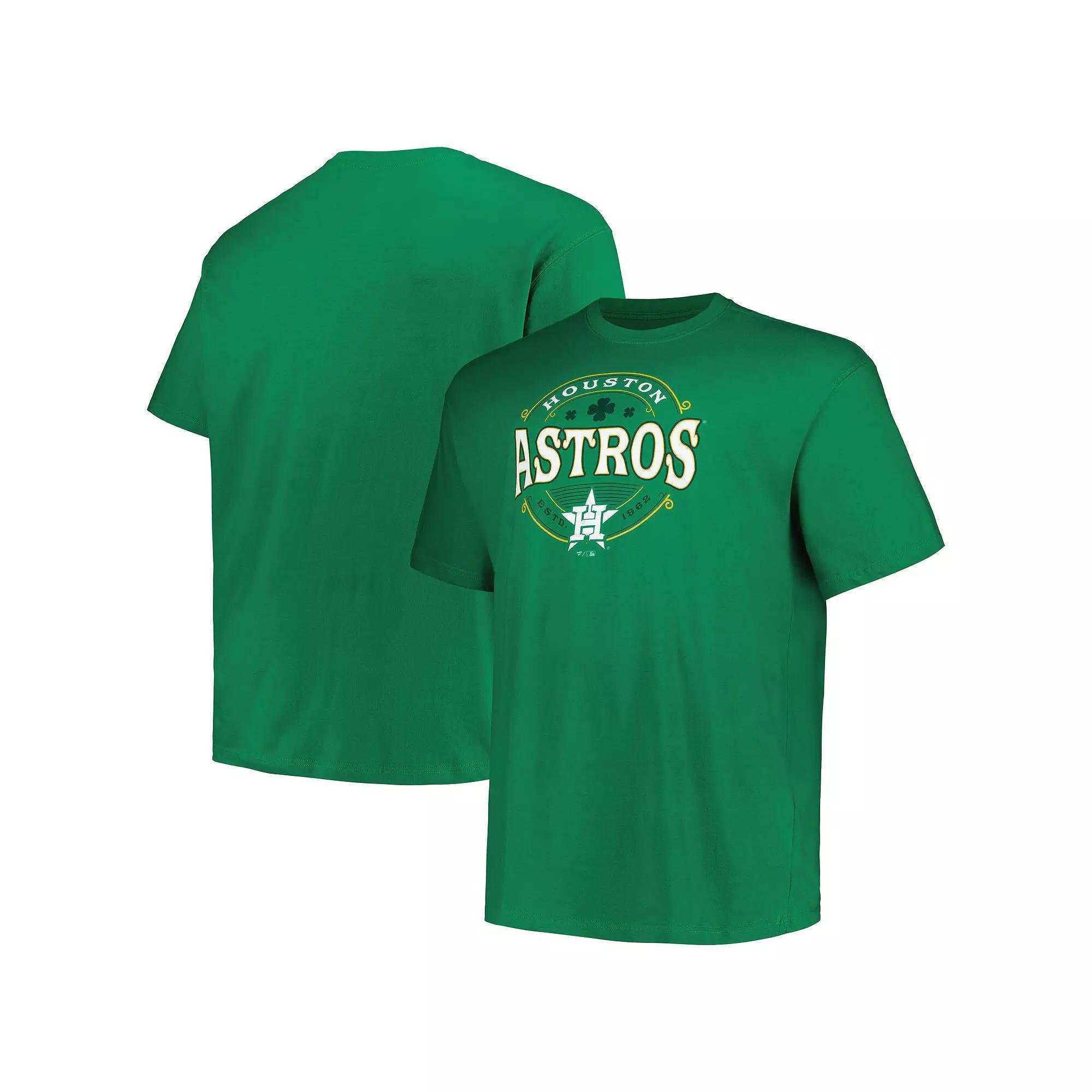 Men's Kelly Green Houston Astros Big & Tall Celtic T-Shirt, Size: 5XB Product Image