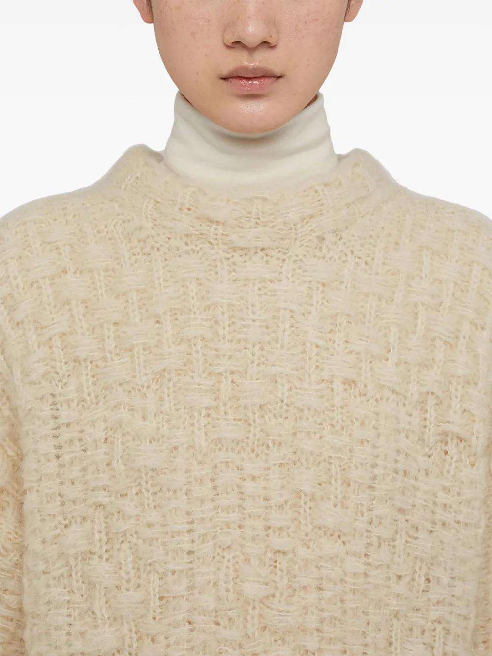 JIL SANDER Mock-neck Jumper In White Product Image