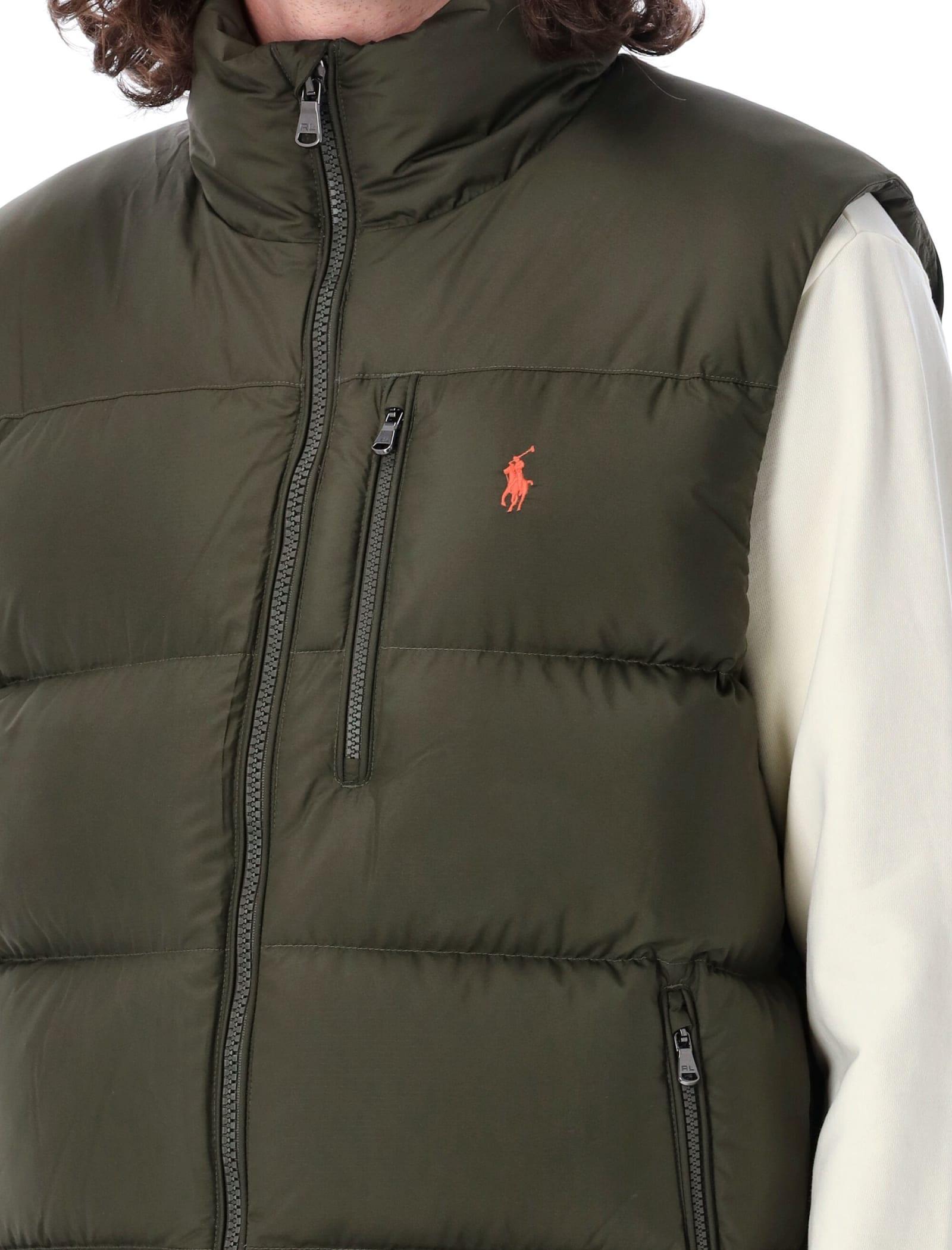 Puffer Vest In Olive Product Image