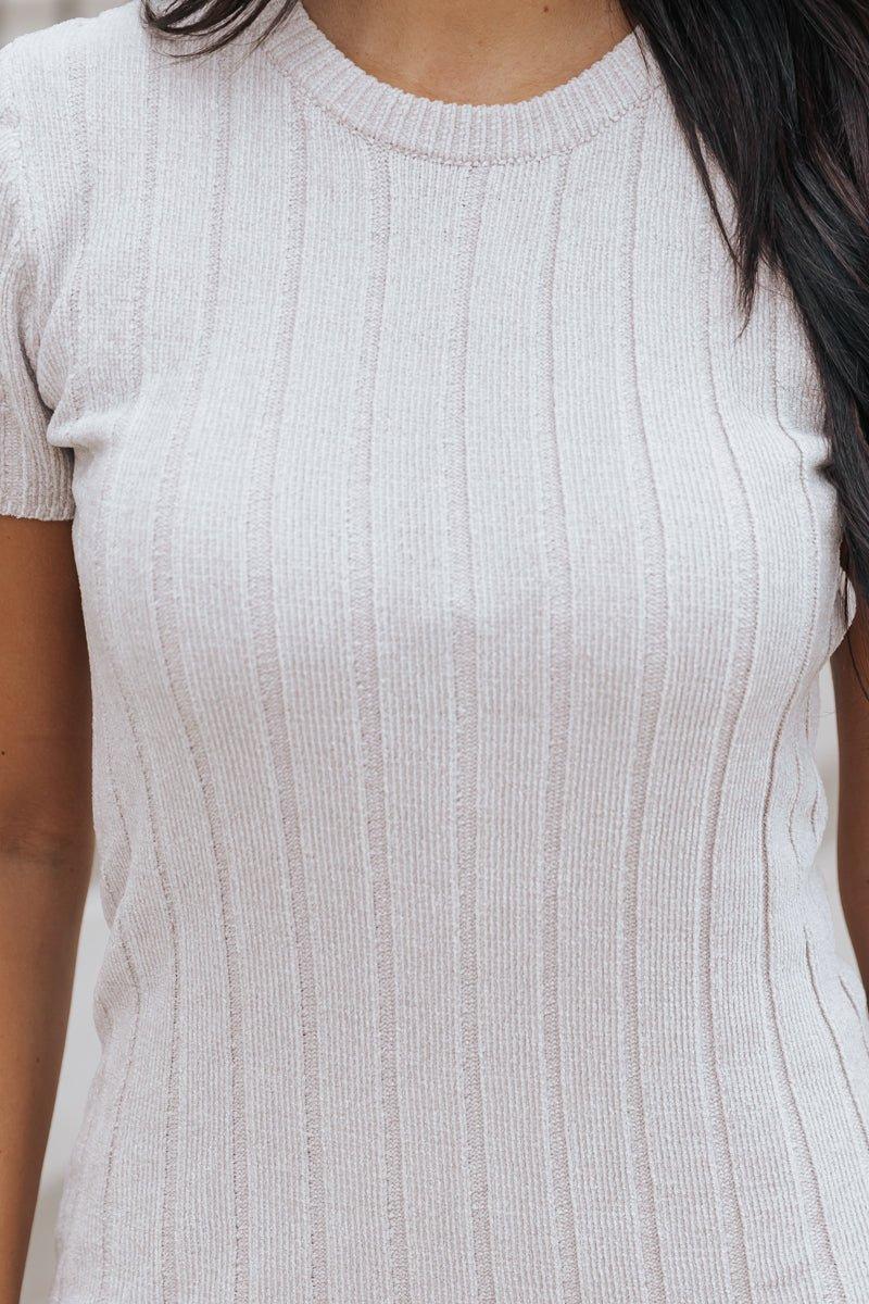 Light Grey Chenille Sweater Dress - FINAL SALE Female Product Image