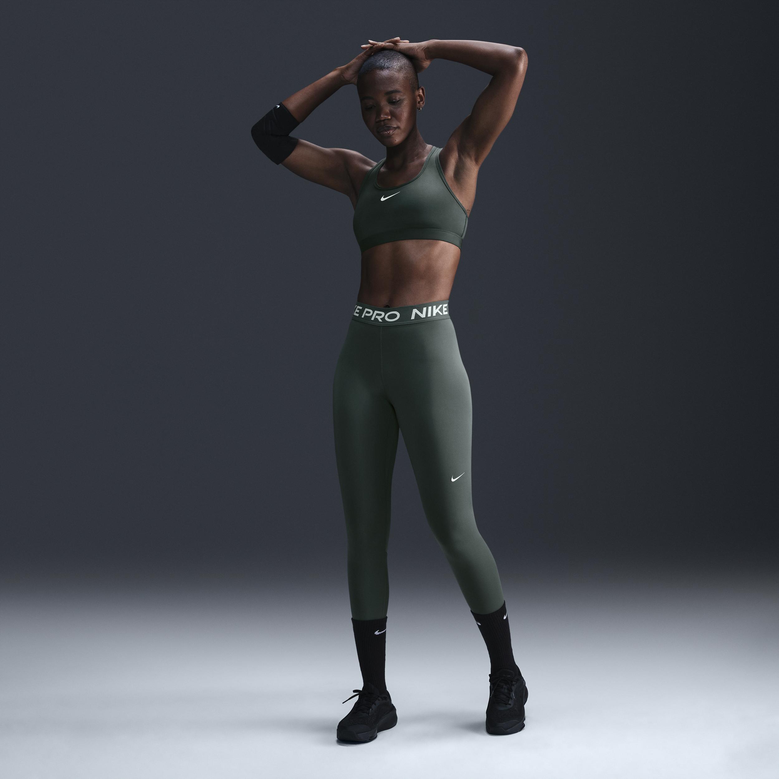 Women's Nike Pro Mid-Rise Mesh-Paneled Leggings Product Image