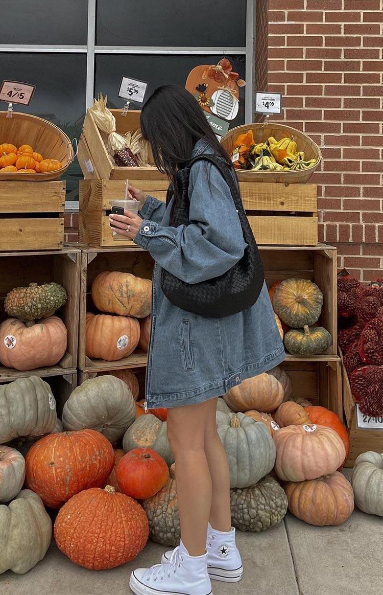 Sally Blue Oversized Denim Jacket Product Image