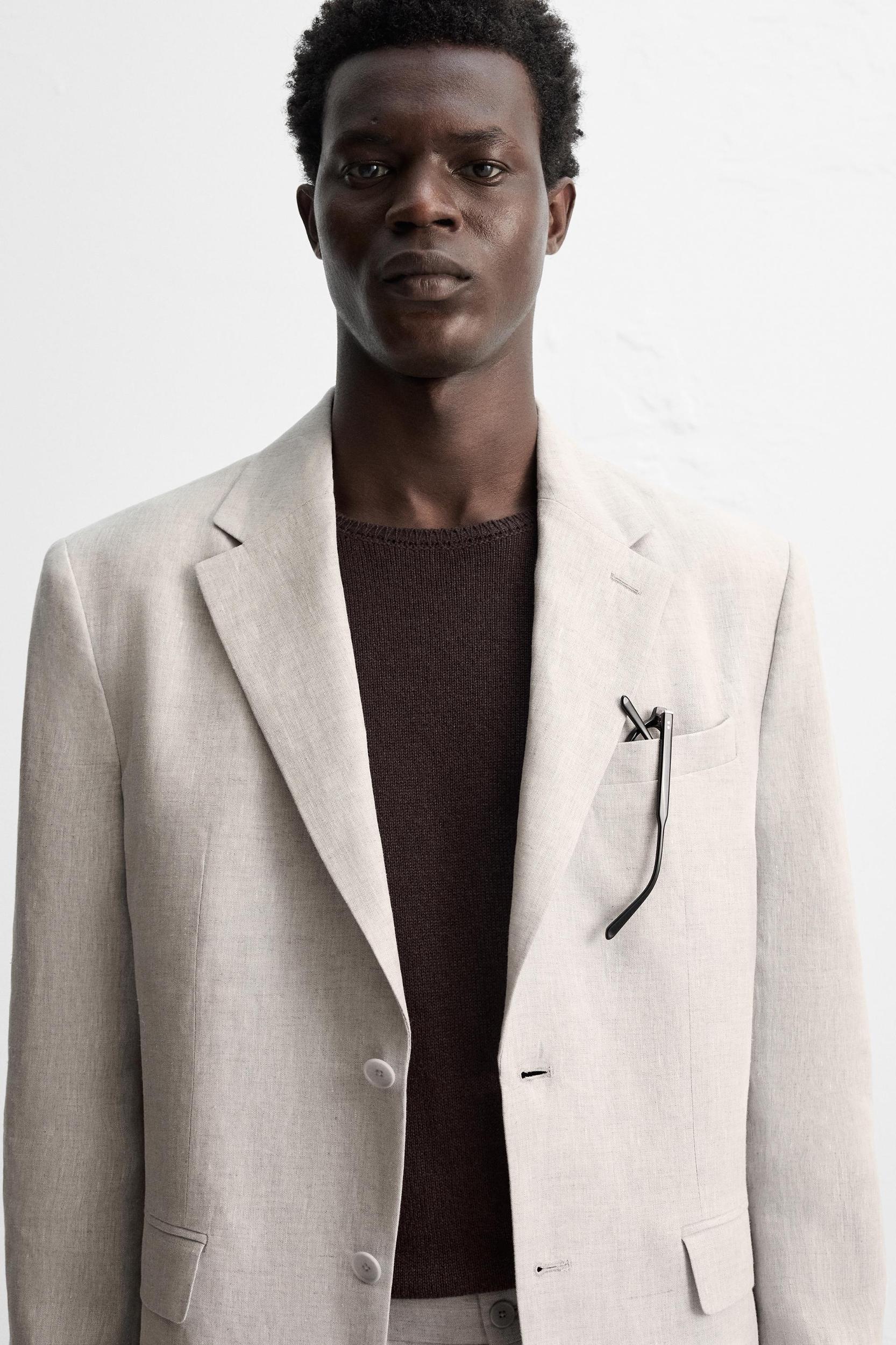 100% LINEN SUIT BLAZER Product Image