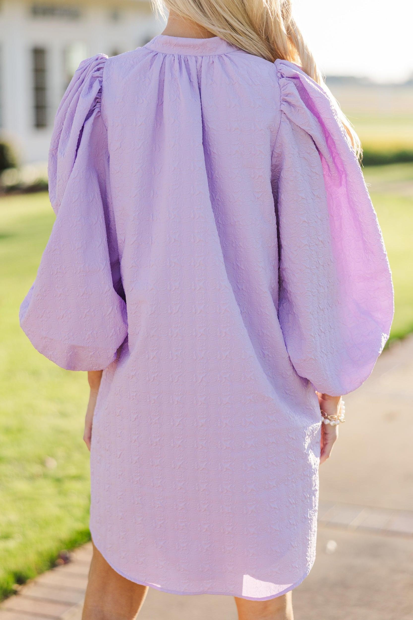 The Idyllic Lavender Purple Textured Dress Female Product Image