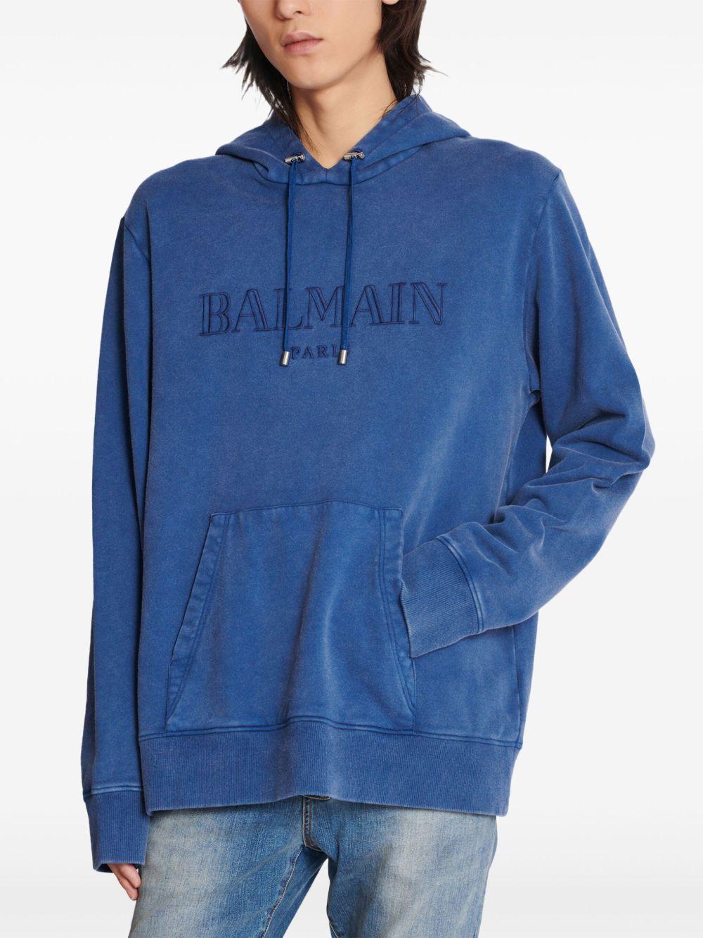 embroidered-logo hoodie Product Image