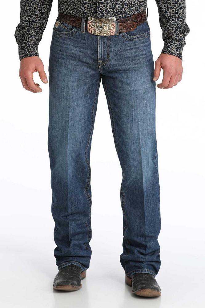 SALE Cinch® Men's Grant MR Relaxed Medium Stonewash Boot Cut Jeans Product Image