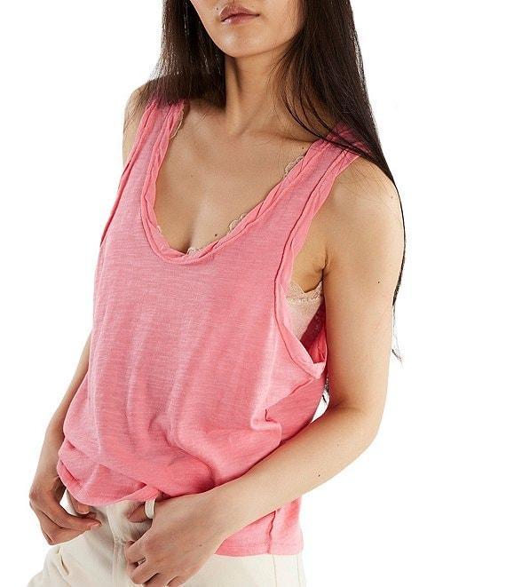 Free People We The Free Easy Tank Cotton-Blend Scoop Neck Sleeveless Tank Product Image