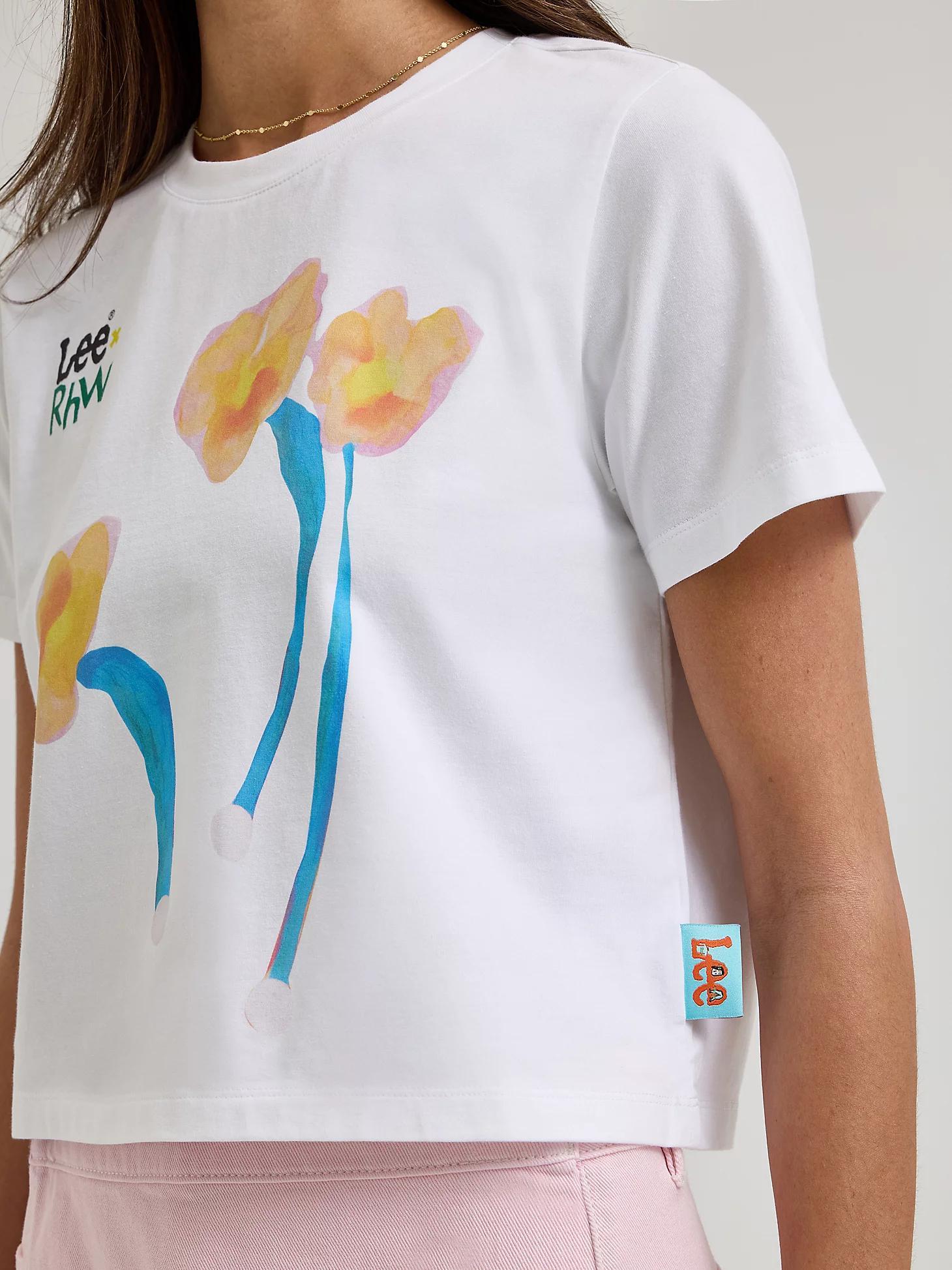 Women's Lee® x Ruohan Wang Crop Flower Tee | Women's Tees | Lee® Product Image