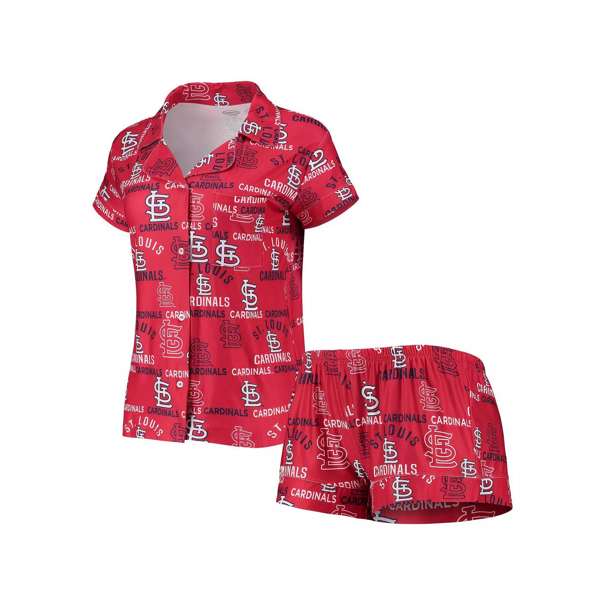 Womens Concepts Sport St. Louis Cardinals Flagship Allover Print Top & Shorts Sleep Set Product Image