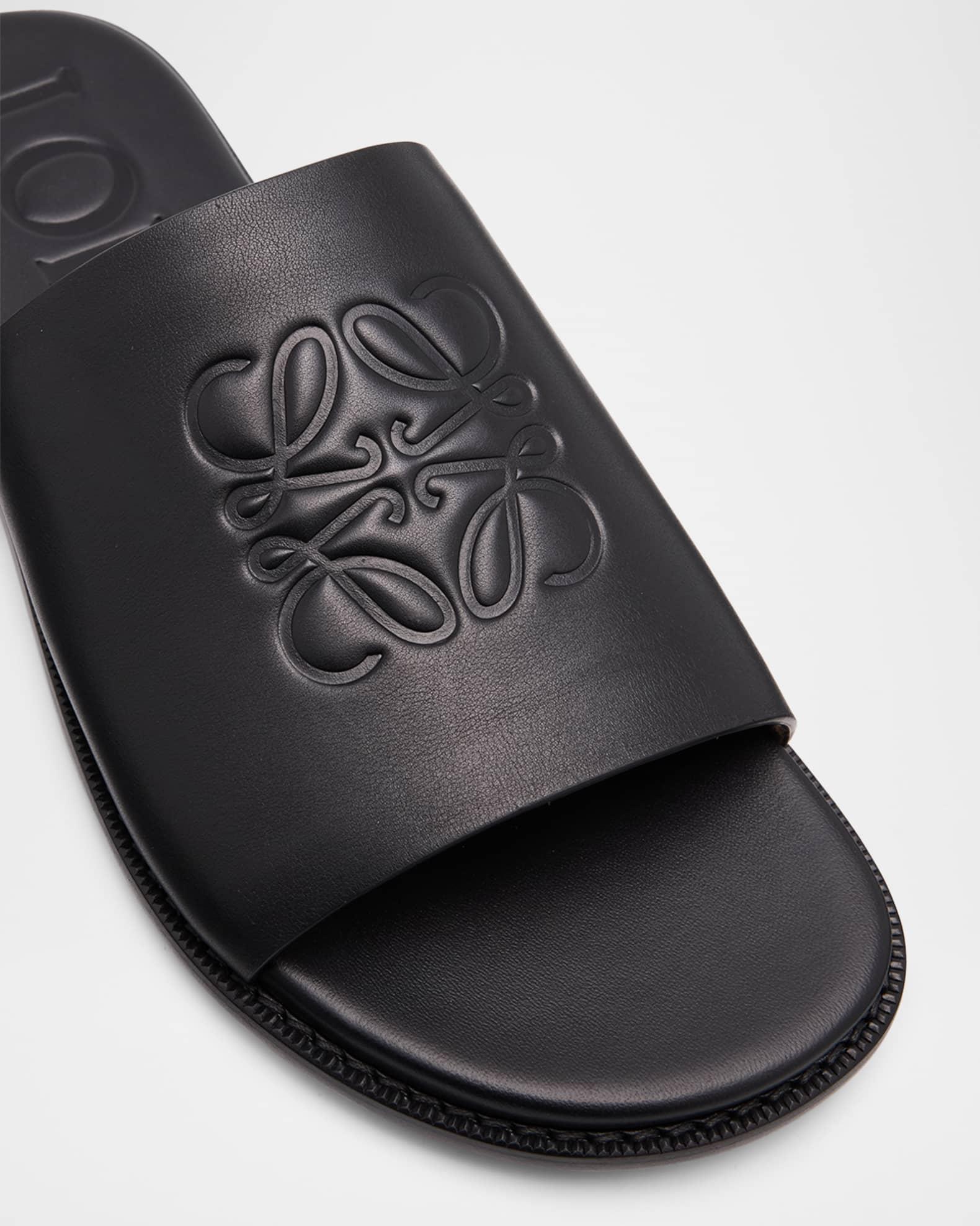 Men's Flex Anagram Soft Calfskin Slide Sandals Product Image