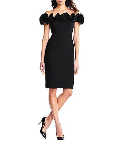 Aidan Mattox Ruffled Off-the-Shoulder Dress Product Image