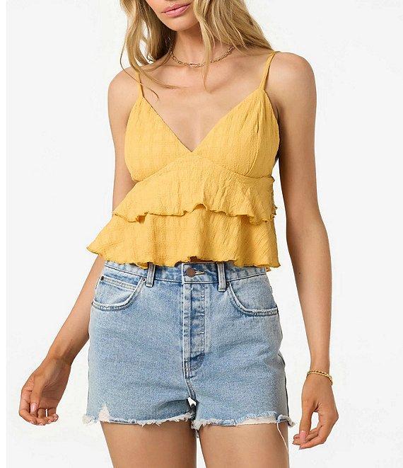 O'Neill Chloey V-Neck Tiered Knit Tank Top Product Image