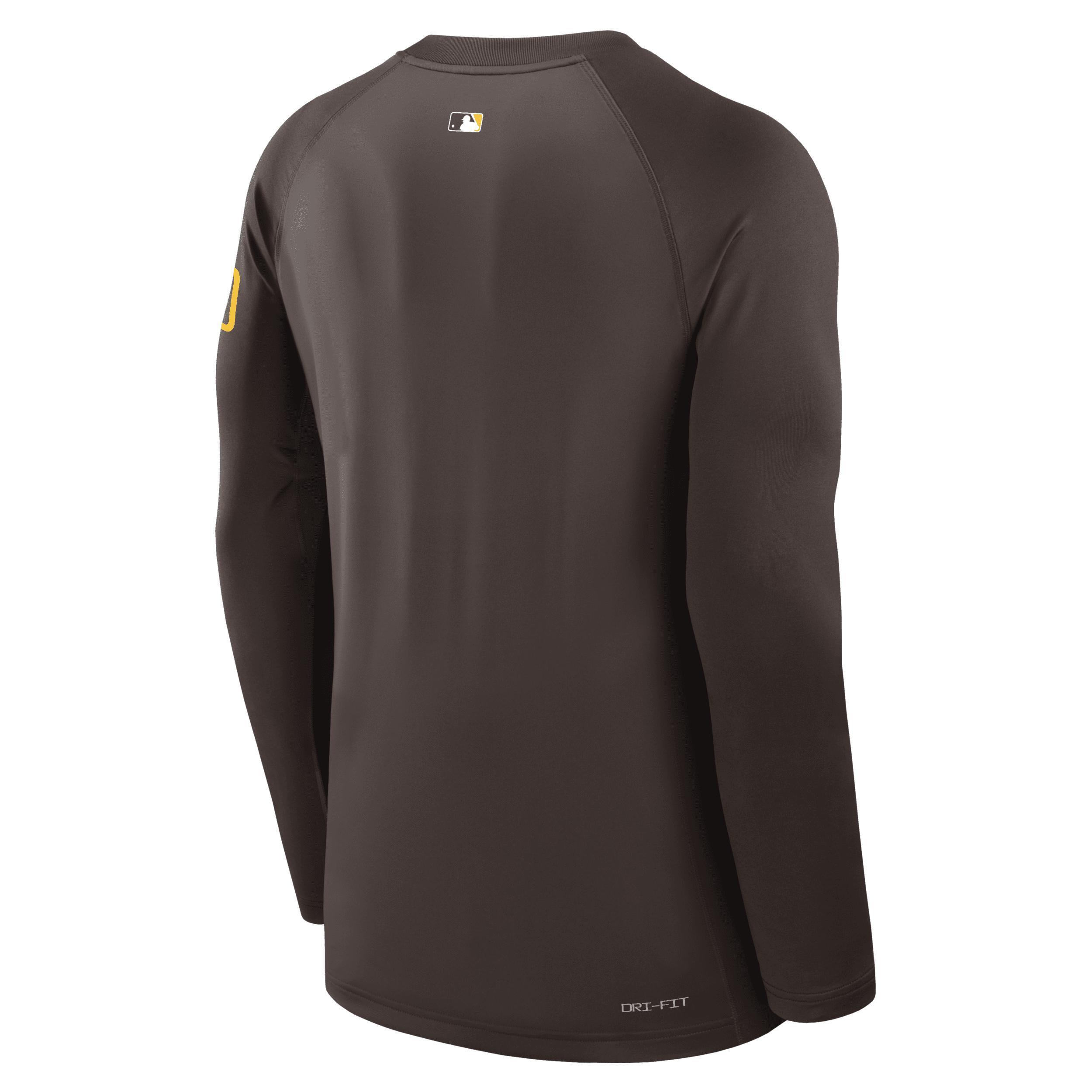San Diego Padres Authentic Collection Game Time Nike Mens Dri-FIT MLB Long-Sleeve T-Shirt Product Image