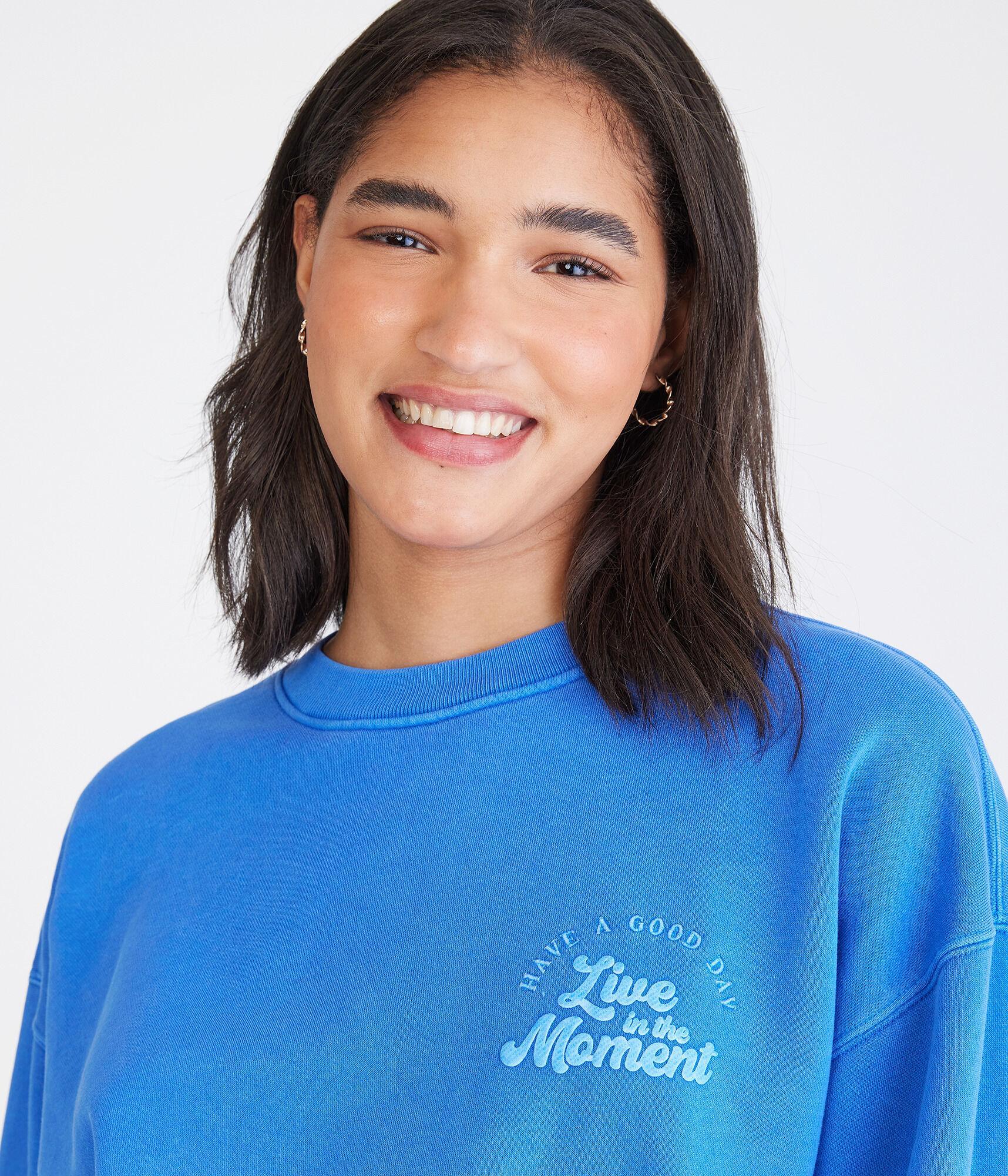 Live In The Moment Oversized Crew Sweatshirt Product Image