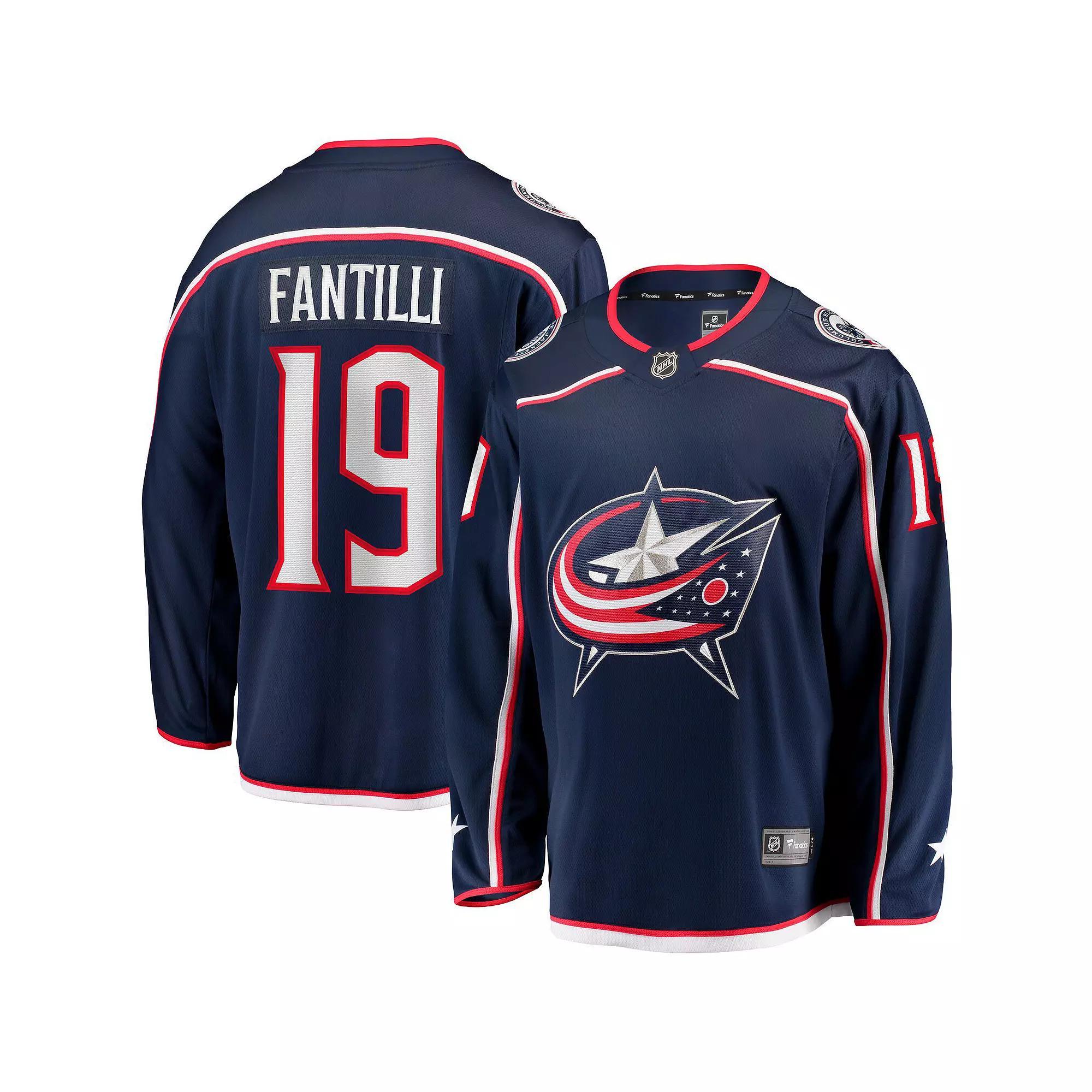 Mens Fanatics Adam Fantilli Columbus Blue Jackets Home Premier Breakaway Player Jersey Product Image