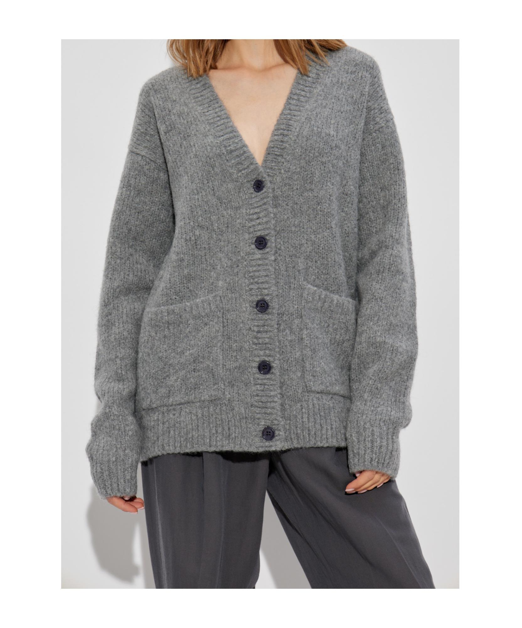 DRIES VAN NOTEN Round-neck Knitted Sweater In Brown Product Image