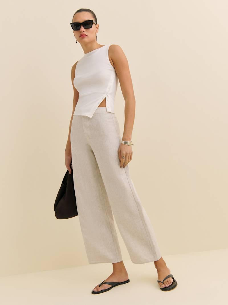 Joni Linen Cropped Pant Product Image