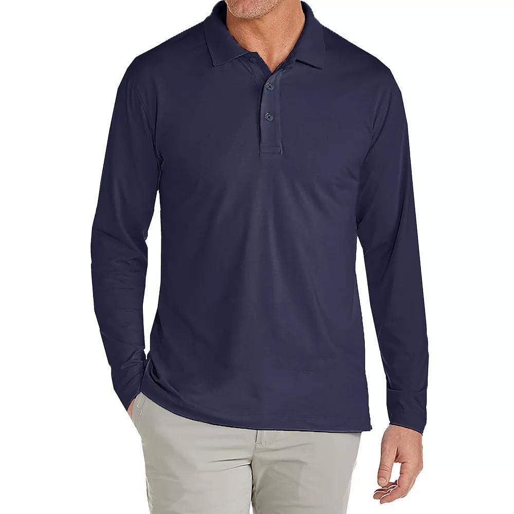 Men's JumpStart Modern Fit Long Sleeve Polo Shirt, Size: Medium, Blue Product Image