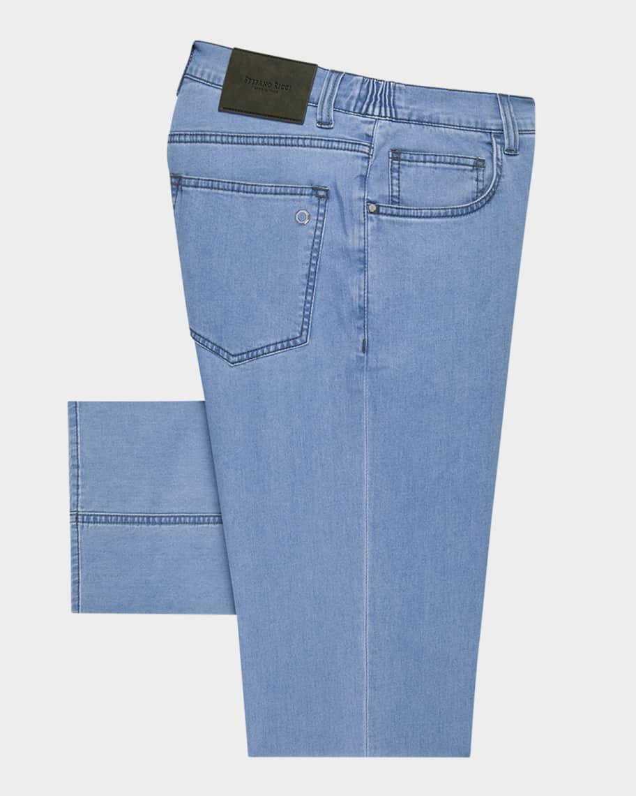 Mens Denim Five-Pocket Pants Product Image