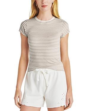 Splendid Candice Short Sleeve Crew Stripe) Women's Clothing Product Image