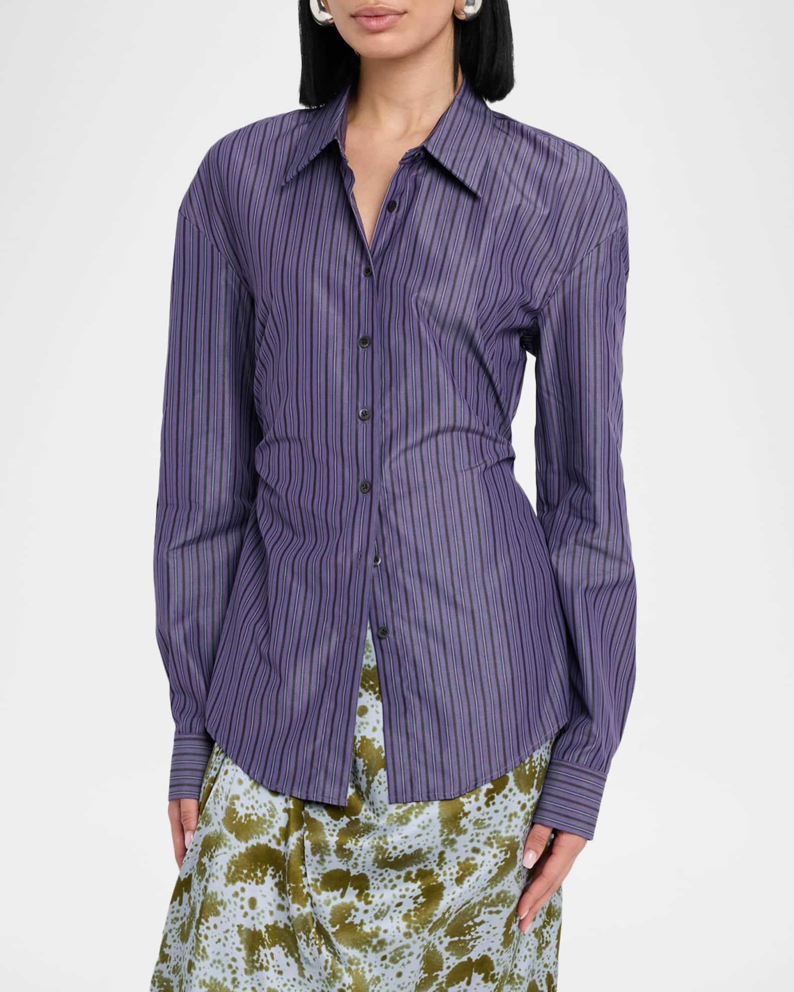 Cenny Striped Slim Button-Down Shirt Product Image