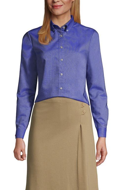 Womens Tall Lands End School Uniform Long Sleeve Oxford Dress Shirt Product Image