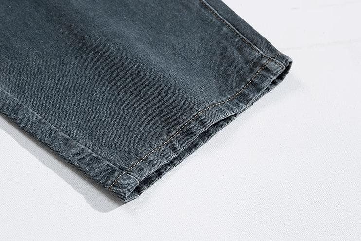 RT No. 11076 WASHED BLUE STRAIGHT DENIM JEANS Product Image
