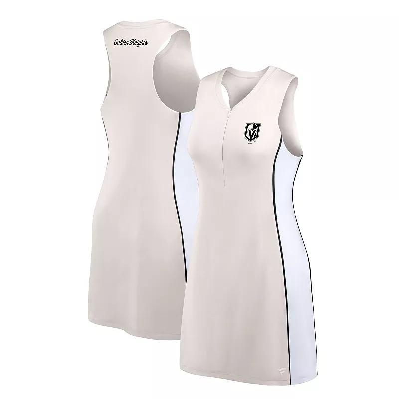 Women's Fanatics Tan Vegas Golden Knights Studio Boost Athletic Half-Zip Dress, Size: XL, Lvk Team Product Image