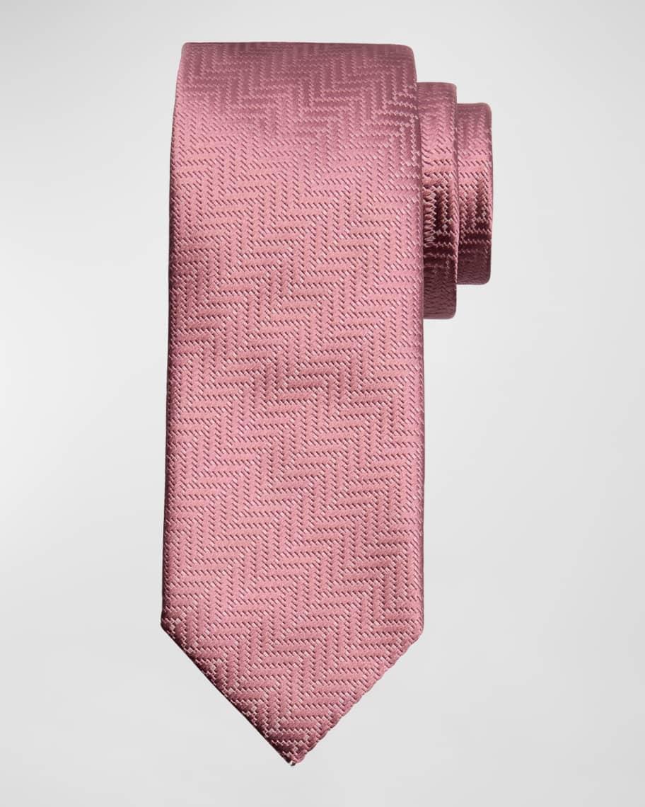 Mens Mulberry Silk Chevron Tie Product Image