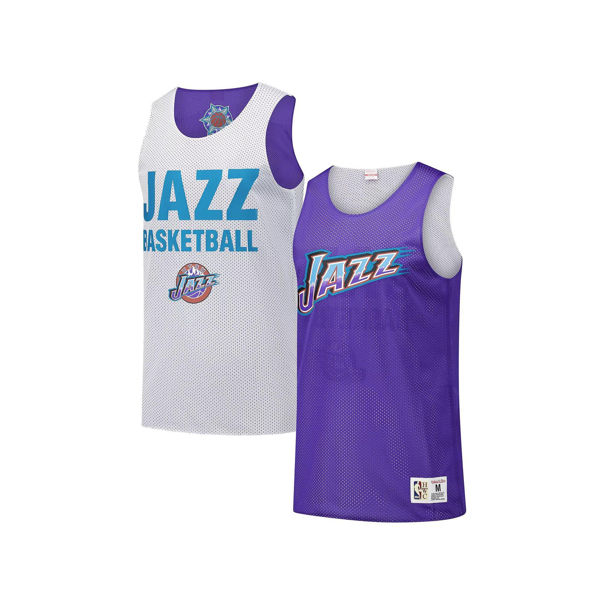 Men's Mitchell & Ness Purple Utah Jazz Hardwood Classics Reversible Mesh Practice Jersey, Size: Medium, Jaz Purple Product Image