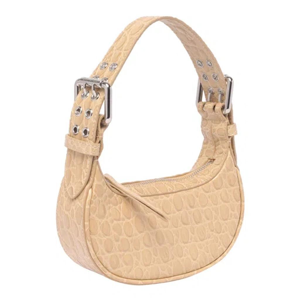 BY FAR Crocodile In Beige Product Image