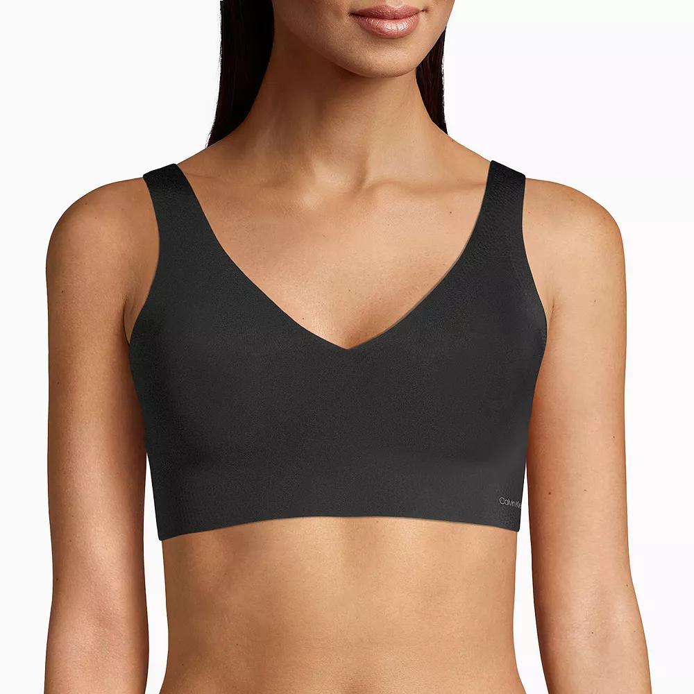 Calvin Klein Invisibles Comfort Push Up Plunge Bralette QF5785, Women's, Size: XS, Black Product Image