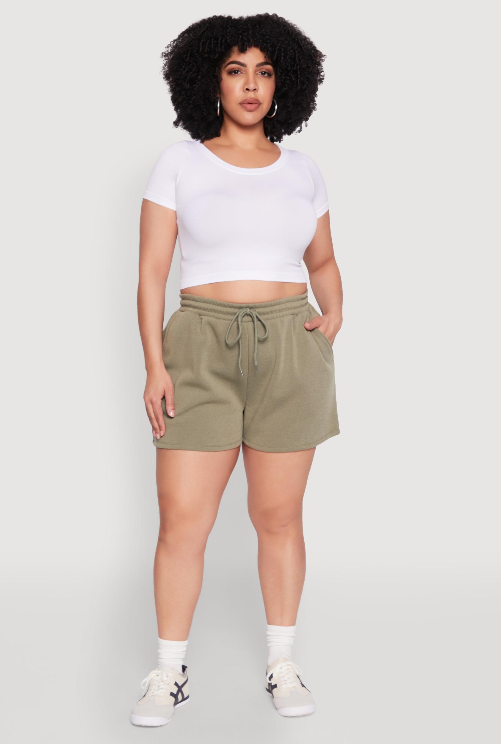 Womens Plus Size Drawstring Sweatshorts Product Image