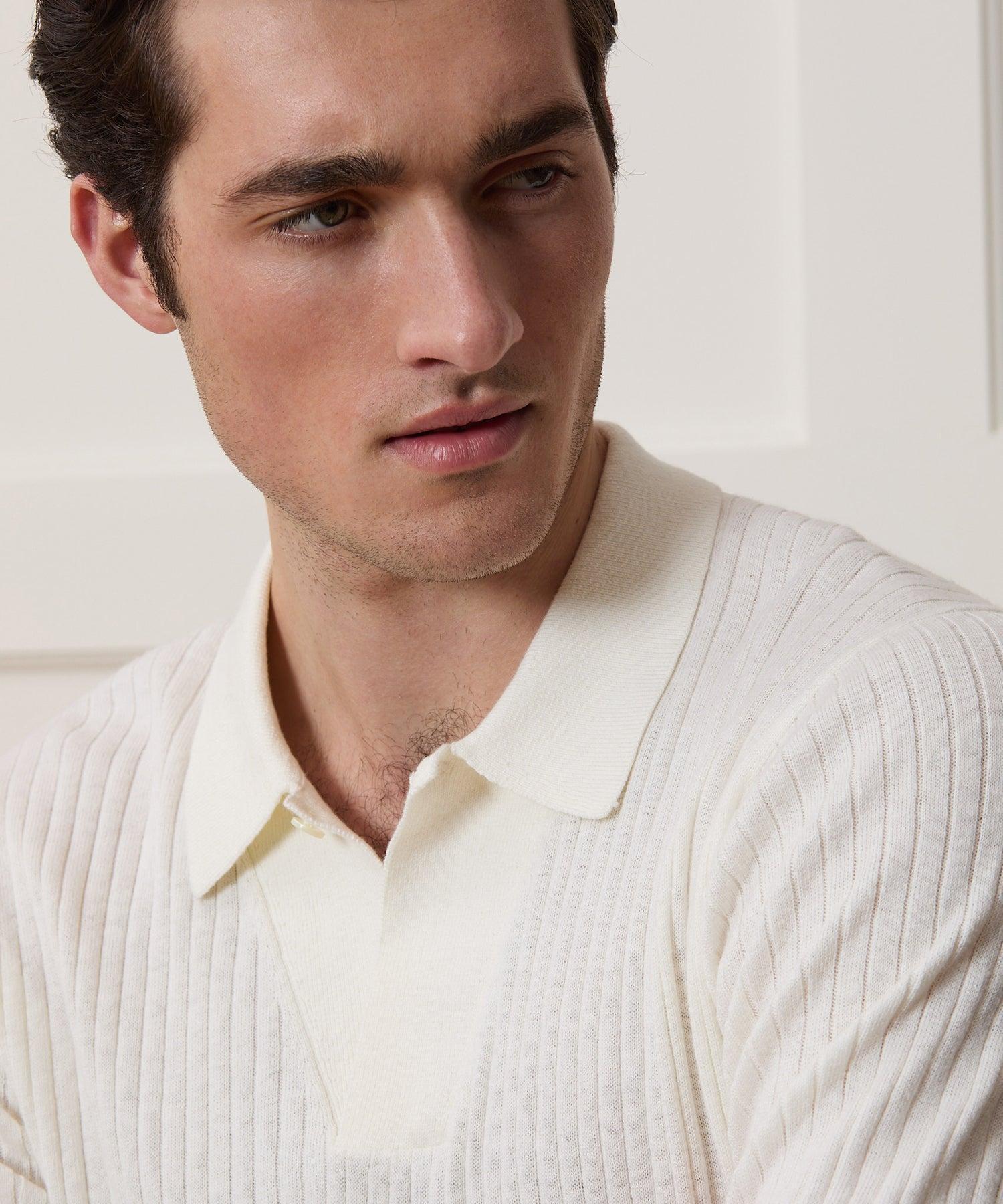 Slim Cotton-Cashmere Sweater Polo Product Image