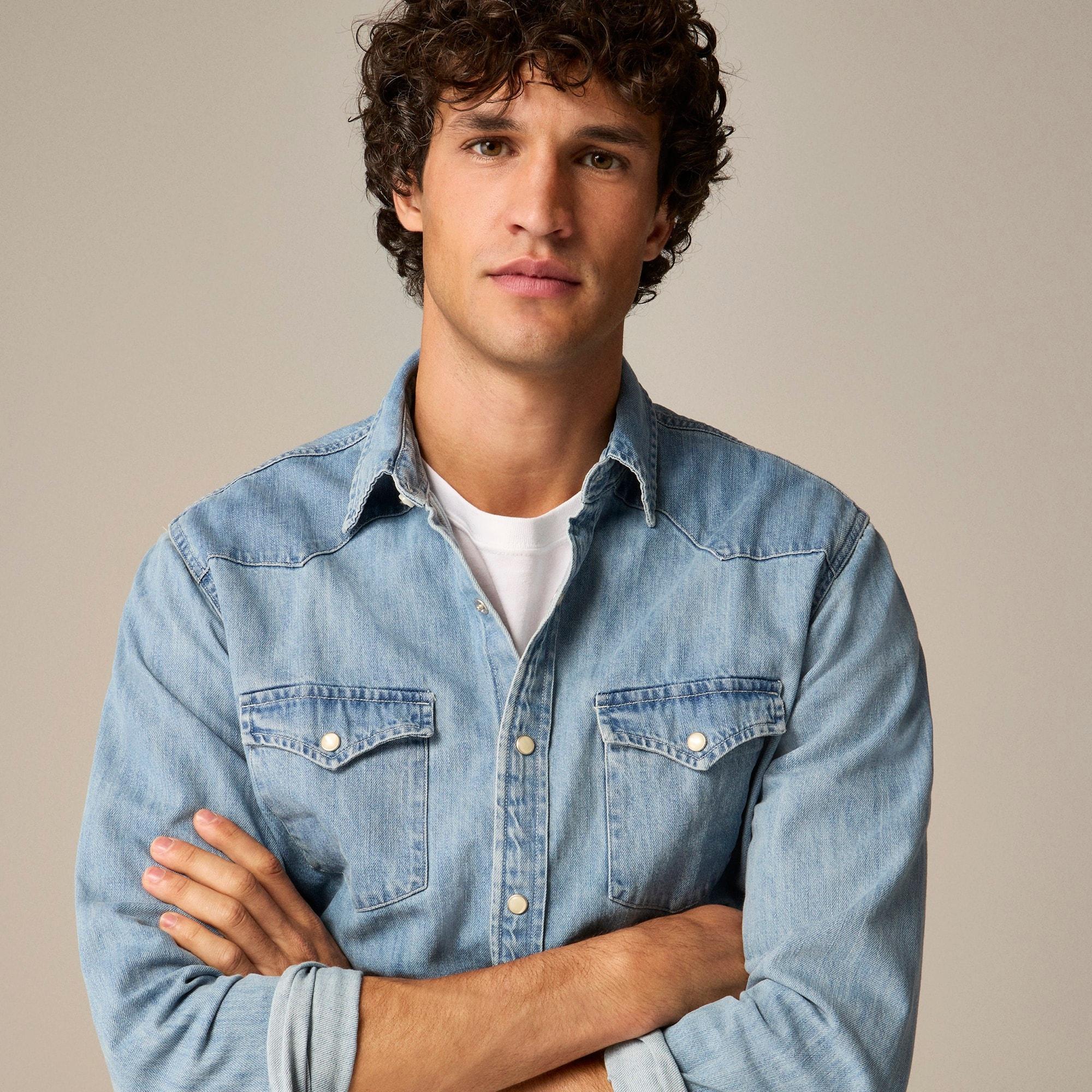 Midweight denim western shirt Product Image