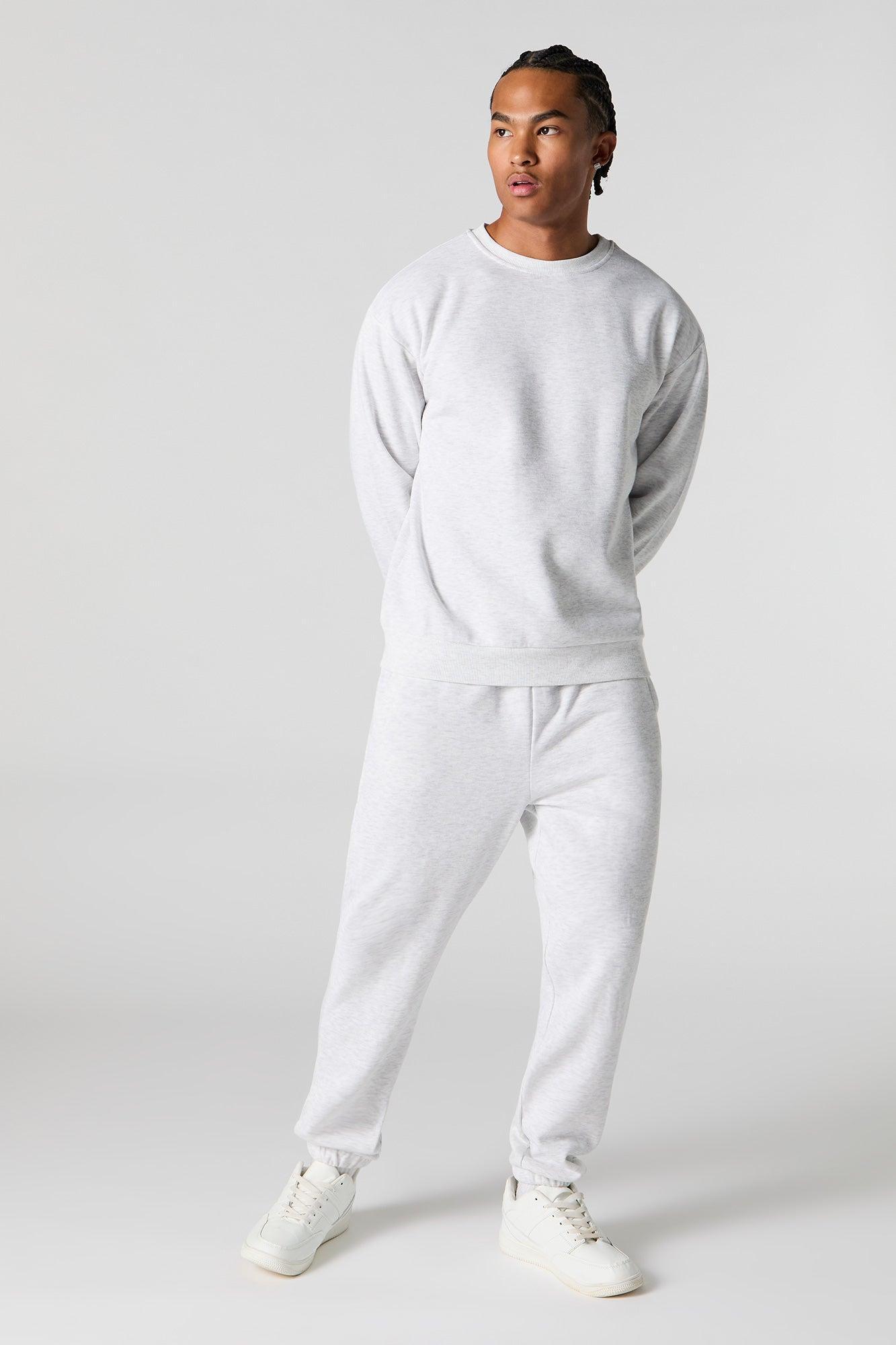 Solid Fleece Drawstring Jogger Male Product Image