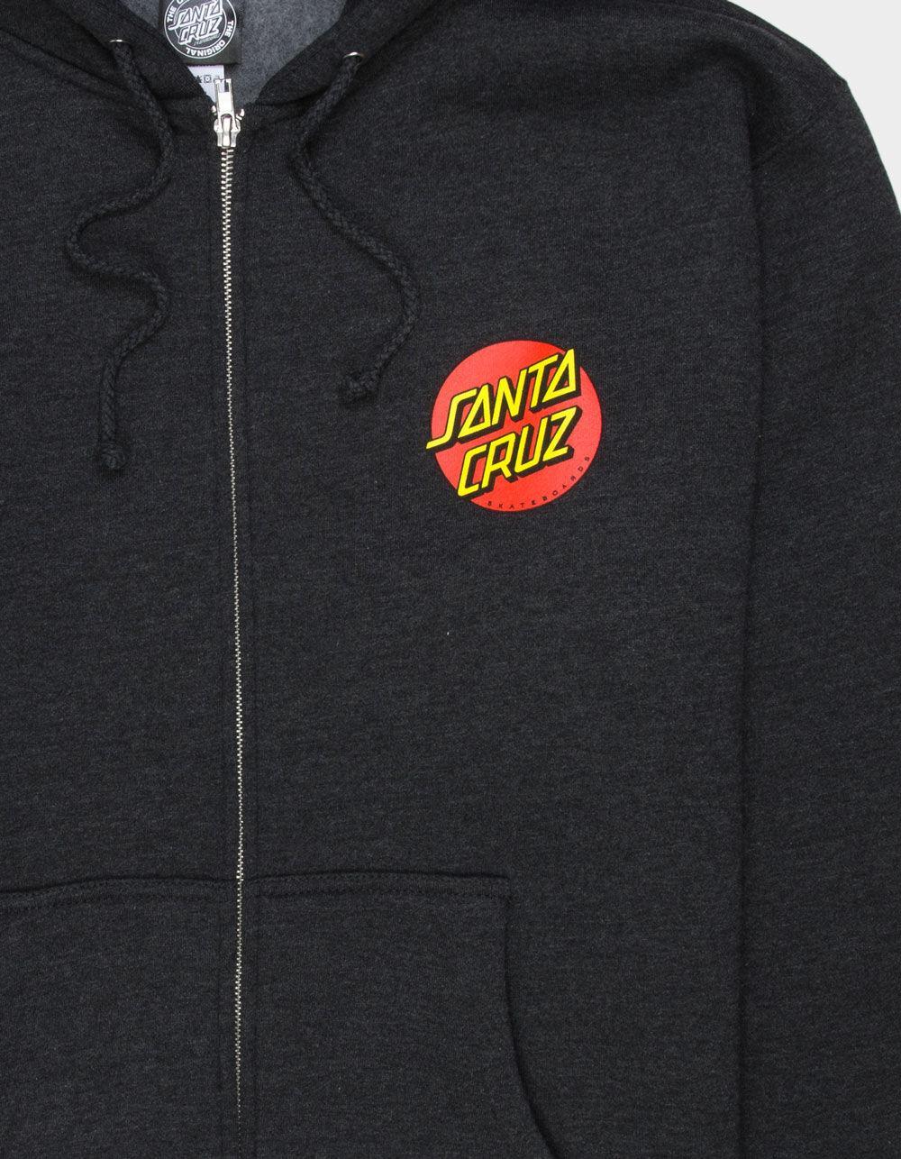SANTA CRUZ Classic Dot Mens Zip-Up Hoodie Product Image