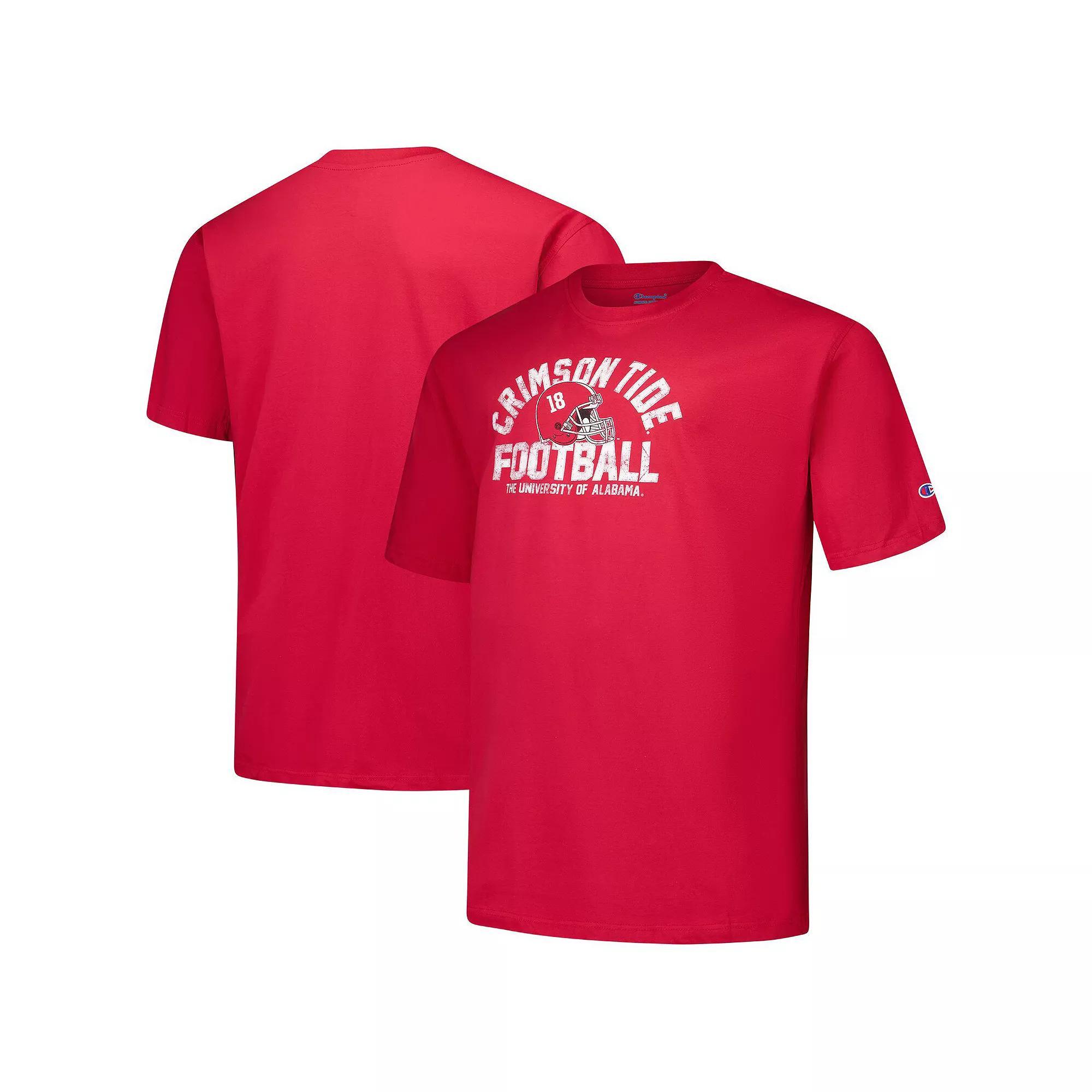 Men's Champion Crimson Alabama Crimson Tide Big & Tall Football Helmet T-Shirt, Size: 3XB, Red Product Image