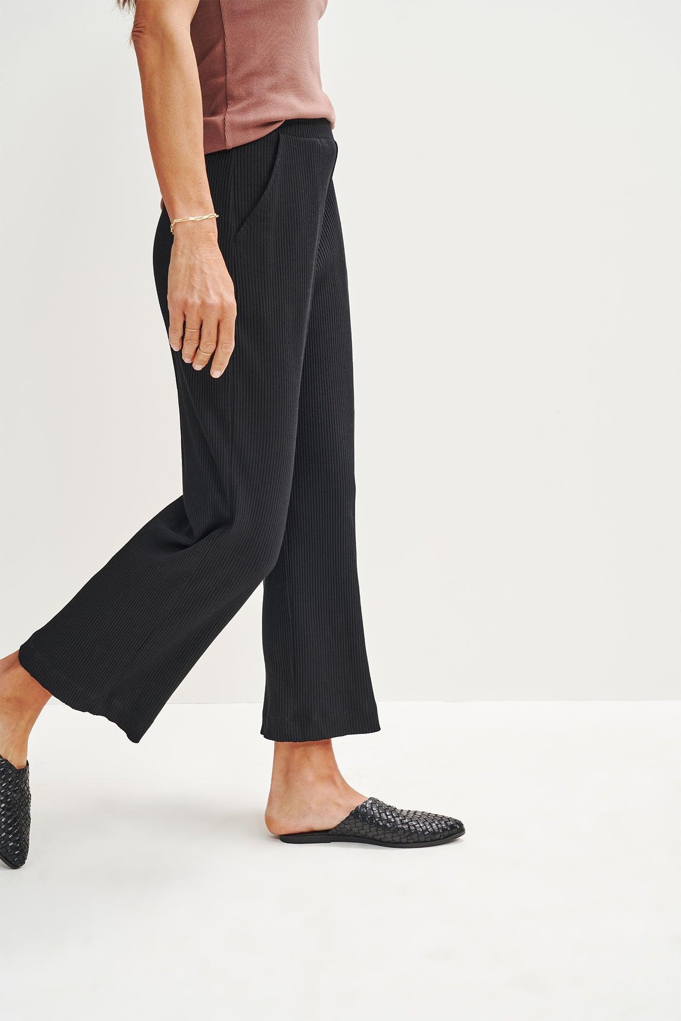 Willow Paris Rib Pants - Black - ReAmour Product Image